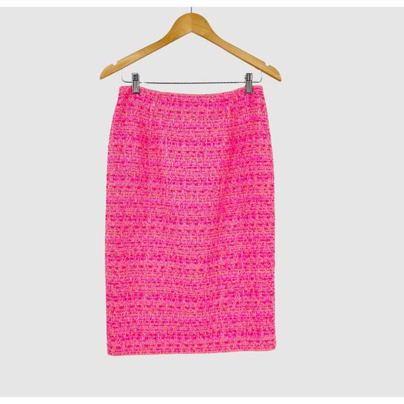 Giambattista Valli Tweed Pencil Skirt Pink Size 42 / Small - Picture 1 of 6